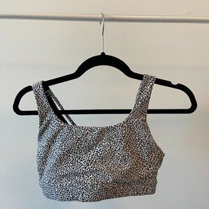 Athleta Sports Bra - White Cheetah print - Small
